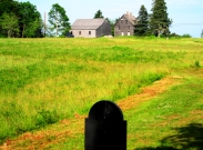 Wyeth's gravesite and the house